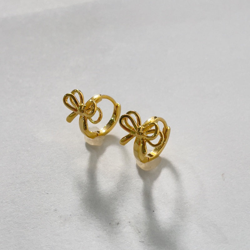 リボン ポイント ワンタッチ ピアス / RIBBON POINT ONE TOUCH EARRINGS