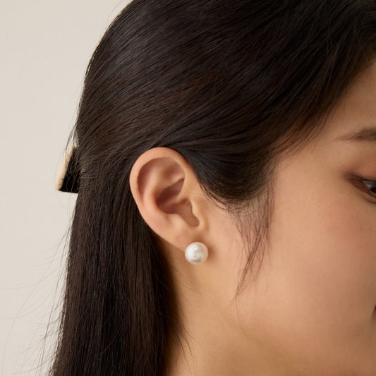 ボタン パール ベーシック ピアス / BUTTON PEARL BASIC EARRINGS