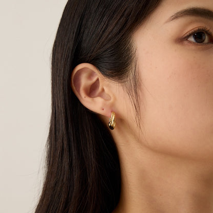 しずく ツイスト ワンタッチ ピアス / WATER DROP TWIST ONE TOUCH EARRINGS