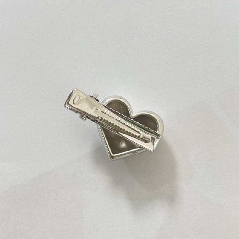 メタル ボリューム ハート バレッタ / METAL VOLUME HEART HAIR BARRETTE