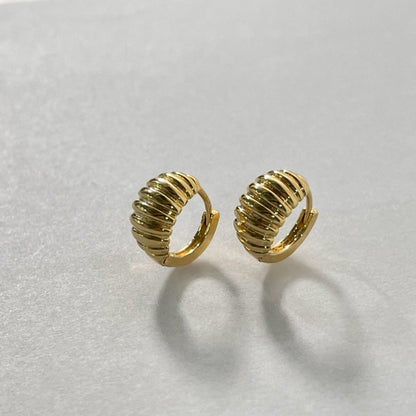 ストライプ ボリューム ワンタッチ ピアス / STRIPE VOLUME ONE TOUCH EARRINGS