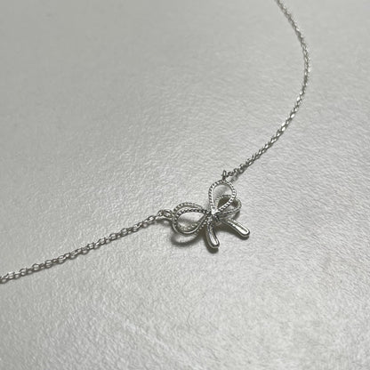 シルバー リボン ライン ネックレス / SILVER RIBBON LINE NECKLACE