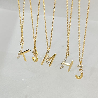 ファンシー カット ストーン イニシャル ネックレス / FANCY CUT STONE INITIAL NECKLACE