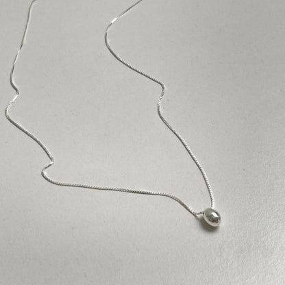 シルバー ボリューム しずく ネックレス / SILVER VOLUME WATER DROP NECKLACE