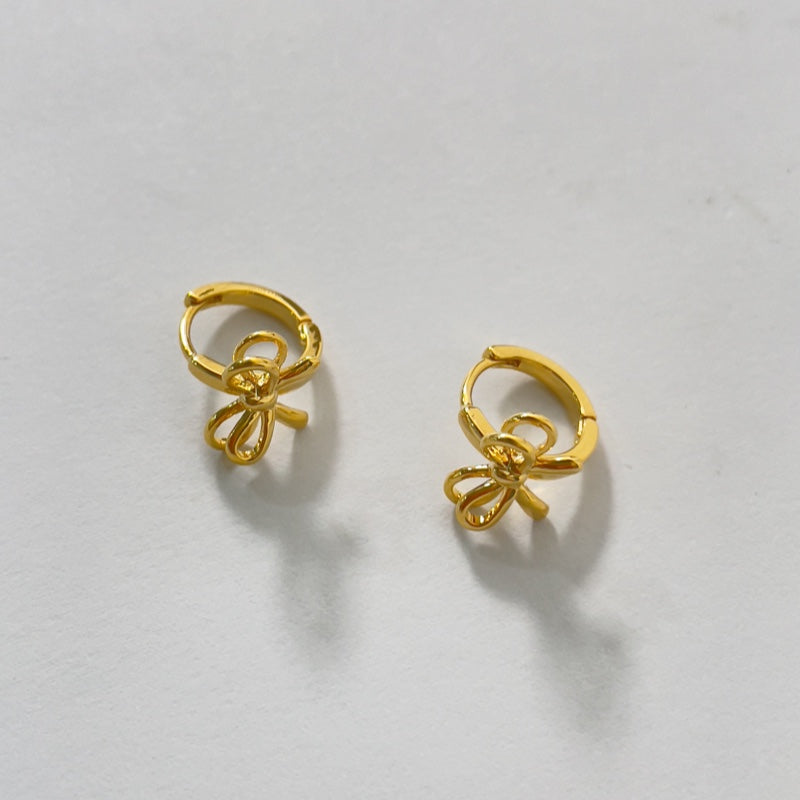 リボン ポイント ワンタッチ ピアス / RIBBON POINT ONE TOUCH EARRINGS