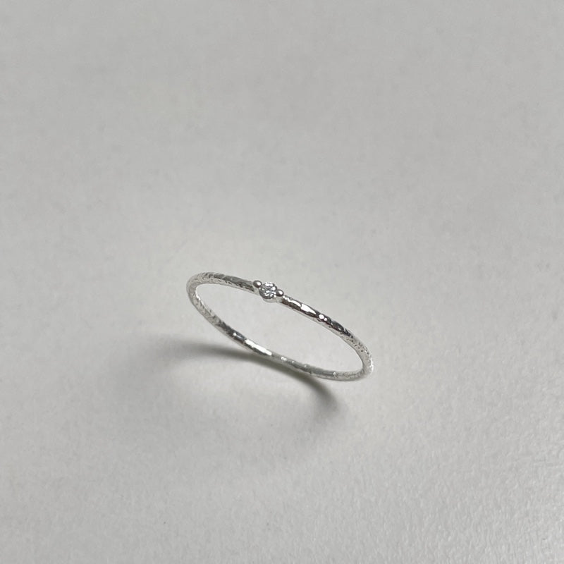 シルバー テクスチャー レイヤード リング / SILVER TEXTURED LAYERED RING