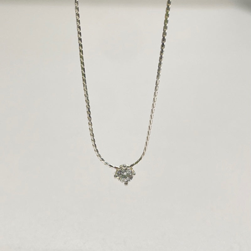 シルバー プロング シャイン チェーン ネックレス / SILVER PRONG SHINE CHAIN NECKLACE