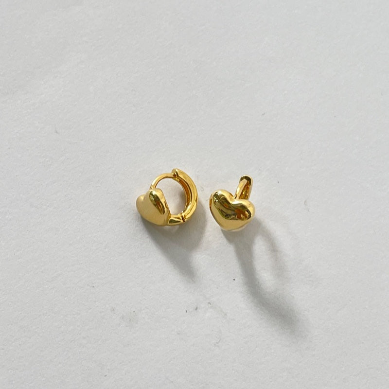 ボリューム ハート ワンタッチ ピアス / VOLUME HEART ONE TOUCH EARRINGS