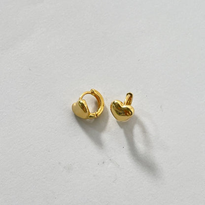 ボリューム ハート ワンタッチ ピアス / VOLUME HEART ONE TOUCH EARRINGS