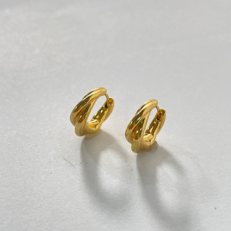 しずく ツイスト ワンタッチ ピアス / WATER DROP TWIST ONE TOUCH EARRINGS