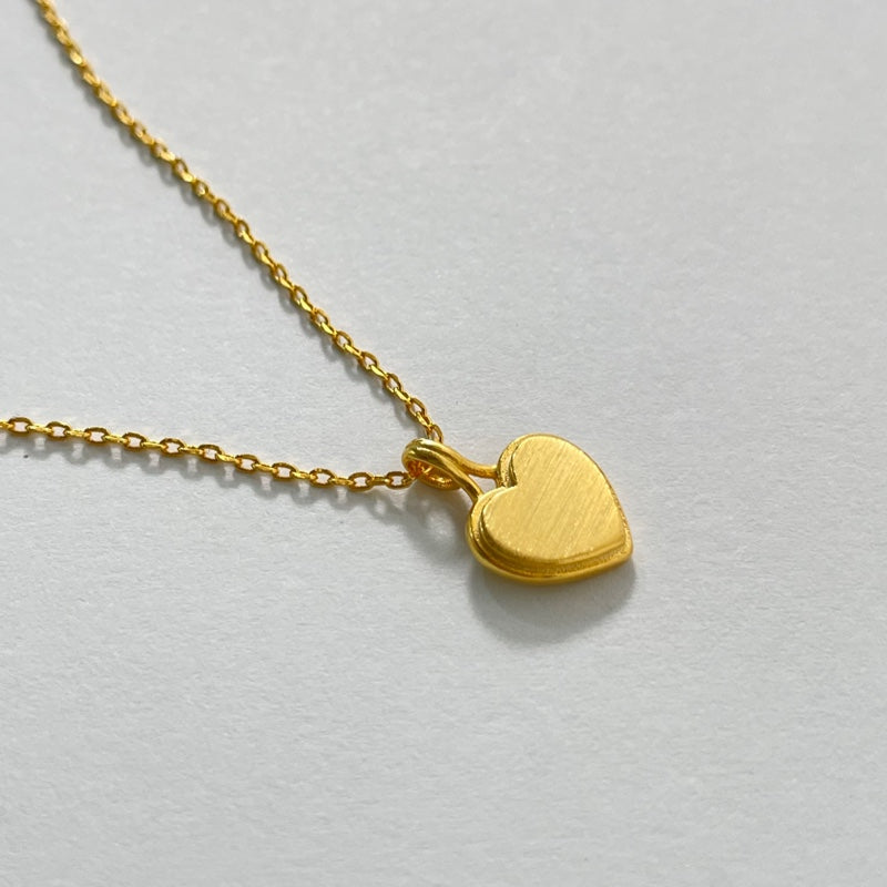 テクスチャー ハート コイン ネックレス / TEXTURE HEART COIN NECKLACE