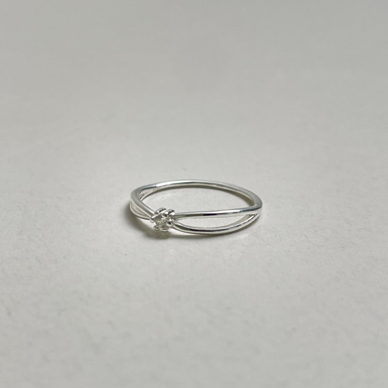 シルバー ウェーブ プロング リング / SILVER WAVE PRONG RING