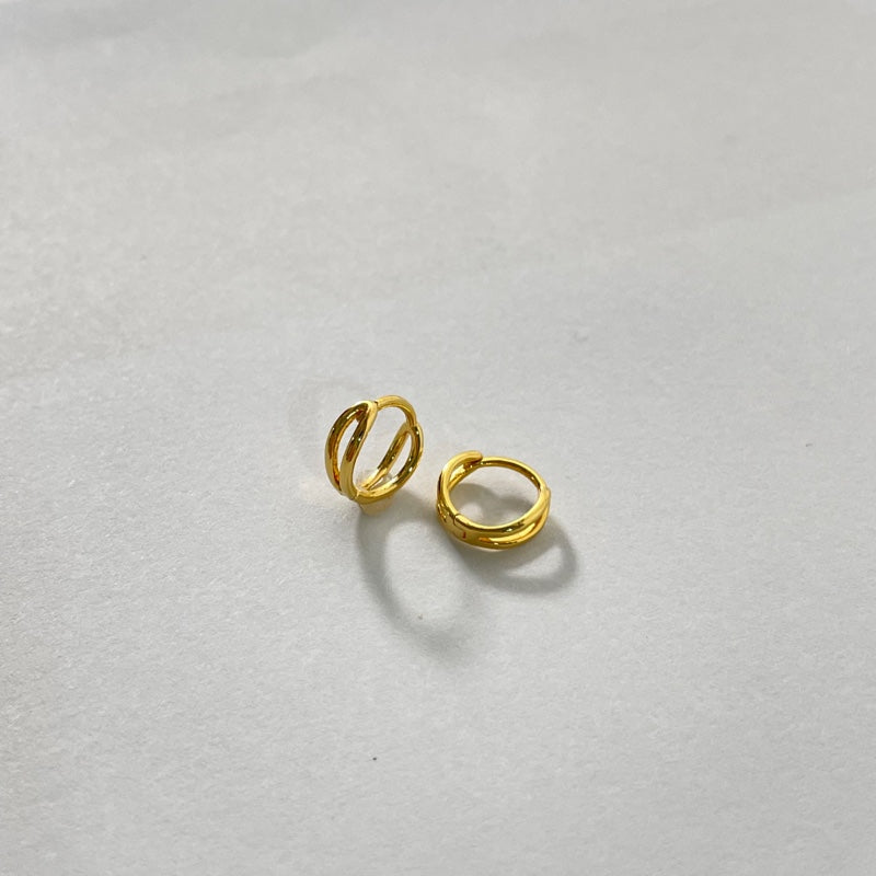 シンプル 2ライン ワンタッチ ピアス / SIMPLE 2 LINES ONE TOUCH EARRINGS