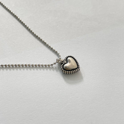 サージカル アンティーク ハート ペンダント ネックレス / SURGICAL ANTIQUE HEART PENDANT NECKLACE