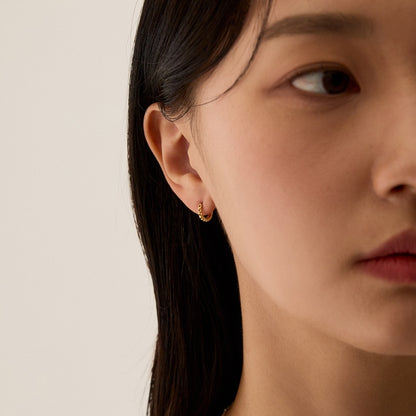 シルバー カーブ ワンタッチ ピアス / SILVER CURVE ONE TOUCH EARRINGS