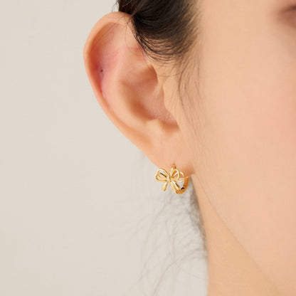 リボン ポイント ワンタッチ ピアス / RIBBON POINT ONE TOUCH EARRINGS