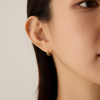 シンプル 2ライン ワンタッチ ピアス / SIMPLE 2 LINES ONE TOUCH EARRINGS