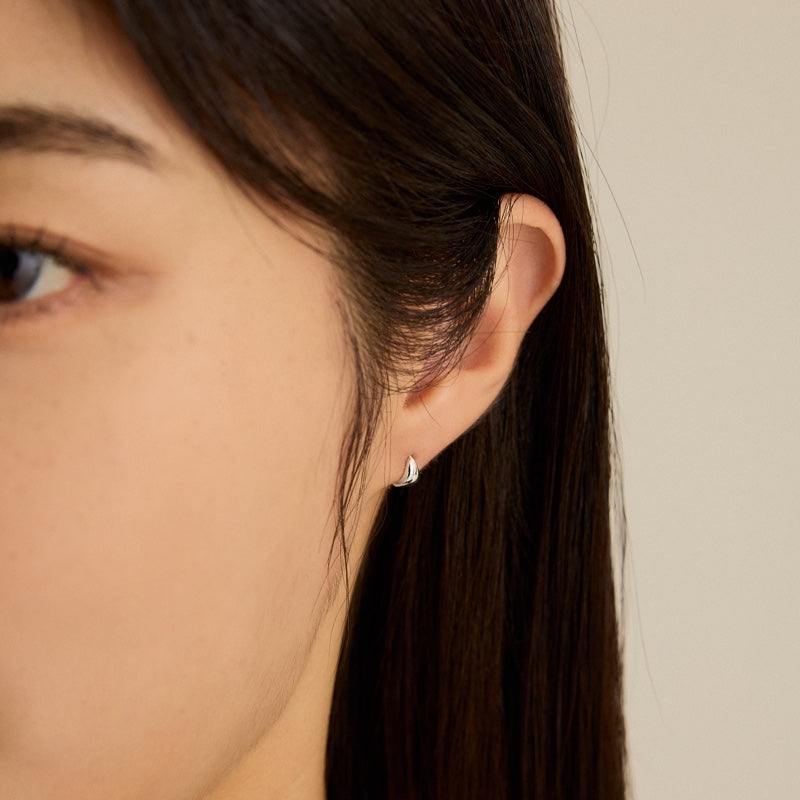 シルバー しずく スモール ワンタッチ ピアス / SILVER WATER DROP SMALL ONE TOUCH EARRINGS