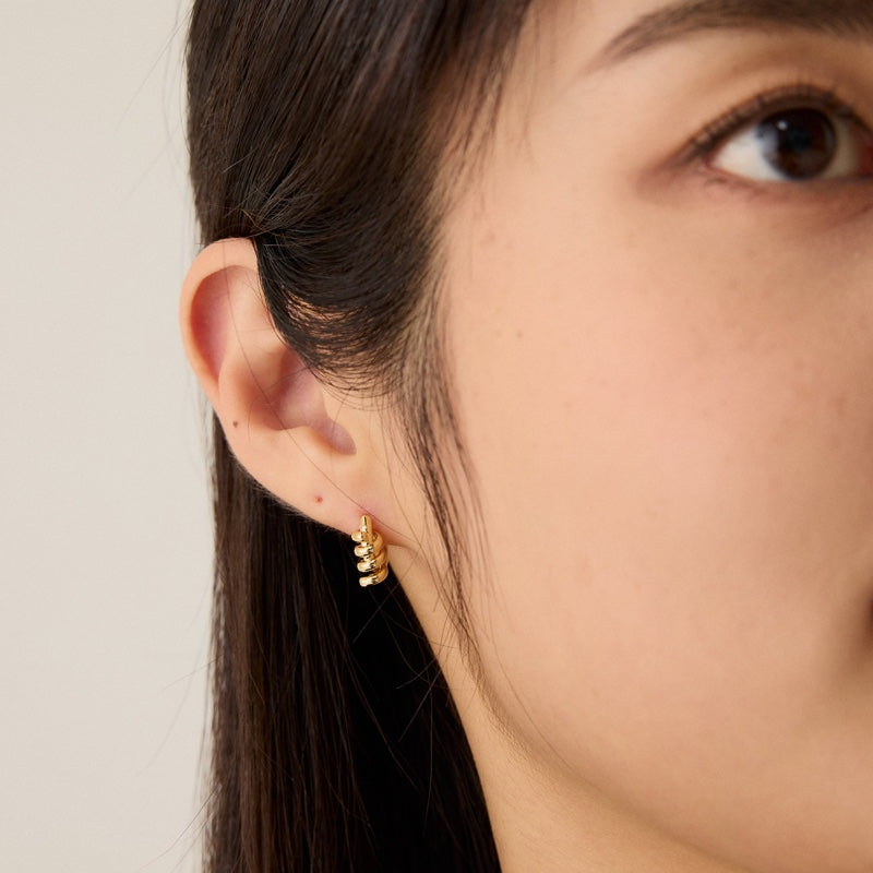 スパイラル ワンタッチ ピアス / SPIRAL ONE TOUCH EARRINGS