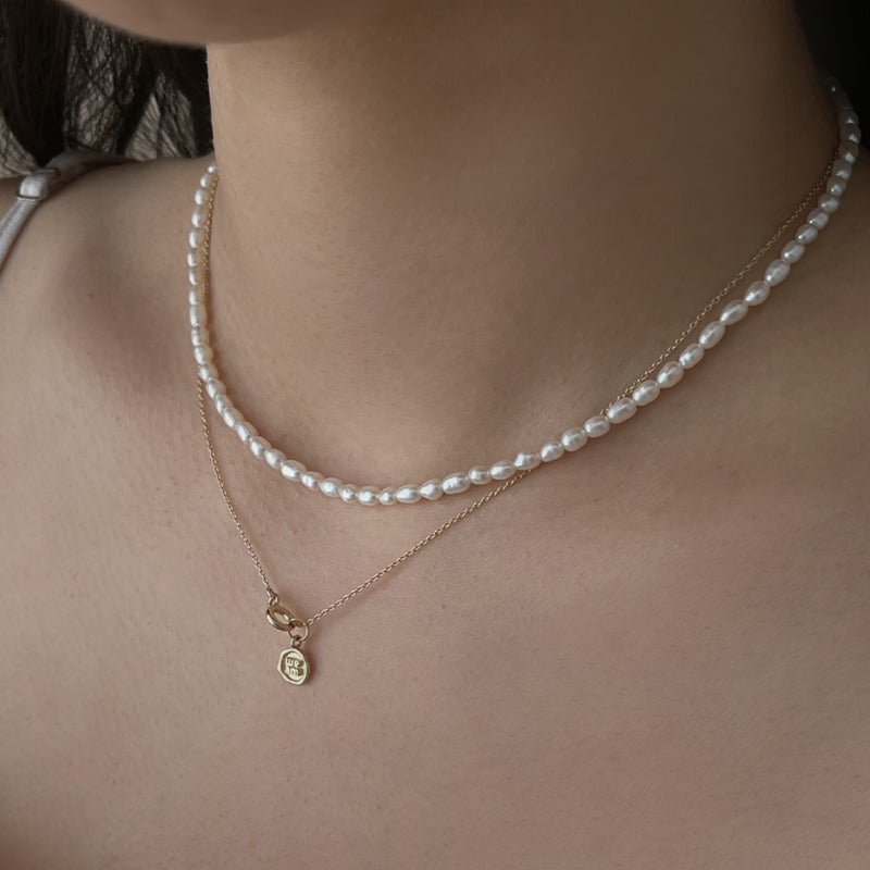 シルバー パール ビーズ ネックレス / Silver Pearl Beads Necklace | アモンズ