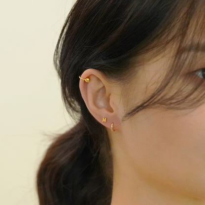 シルバー ミニ ボール イヤーカフ / Silver Mini Ball Earcuff