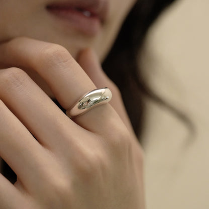 シルバー ボールド メルティング リング / Silver Bold Melting Ring