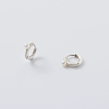 シルバー 2WAY パール ワンタッチ ピアス / Silver Two-Way Pearl One-Touch Earrings