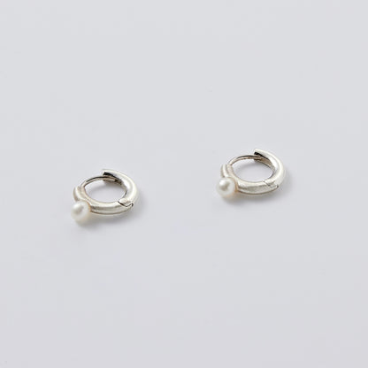 シルバー 2WAY パール ワンタッチ ピアス / Silver Two-Way Pearl One-Touch Earrings