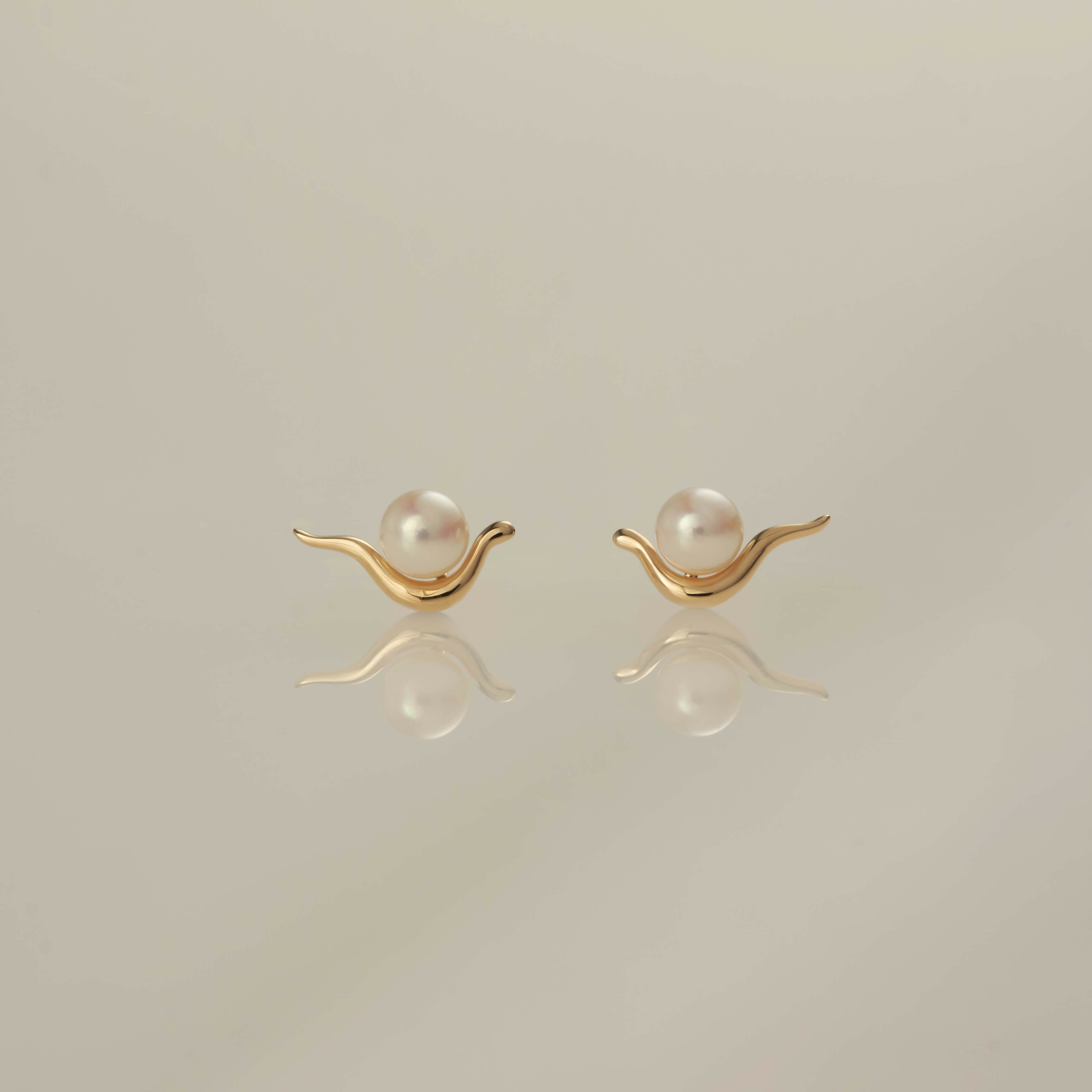 K18 ベイ パール ピアス / 18K bay pearl pierced earrings