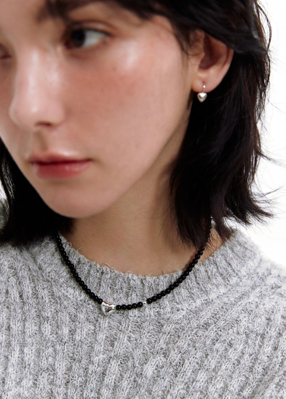 Love black  necklace