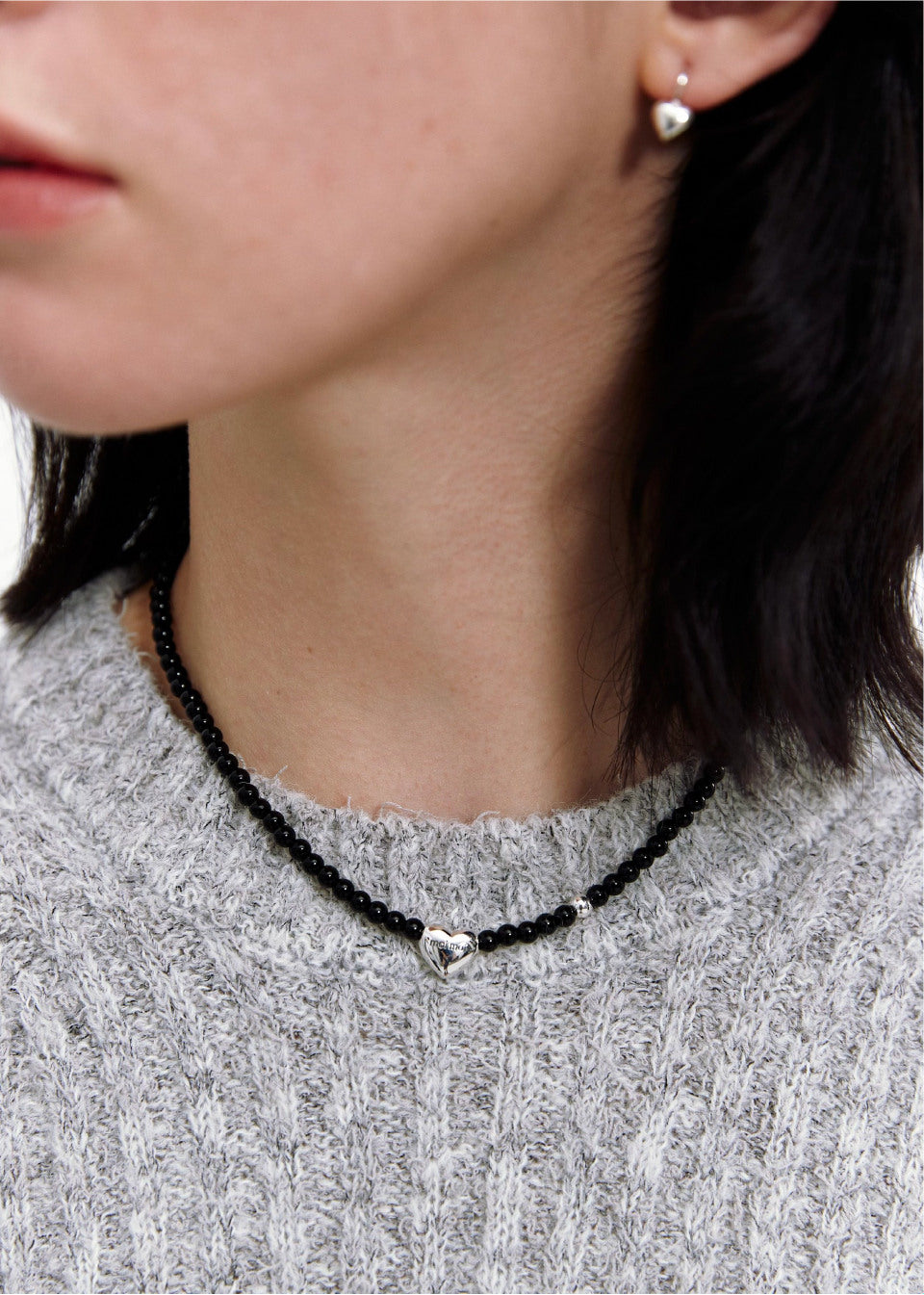 Love black  necklace