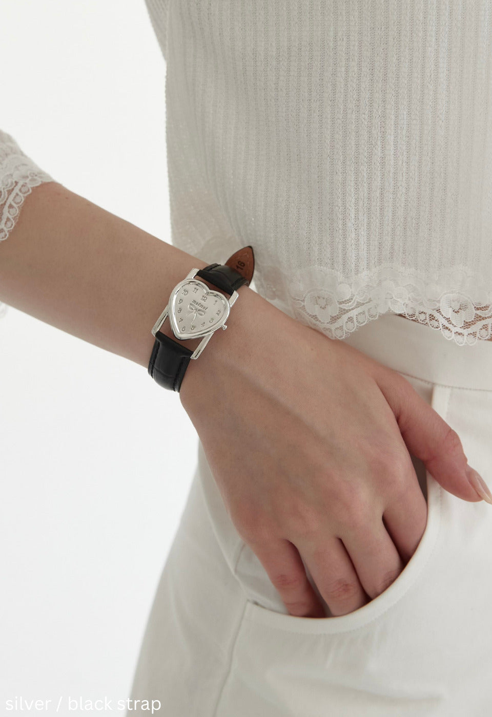 Love ribbon watch bracelet(3 colors)