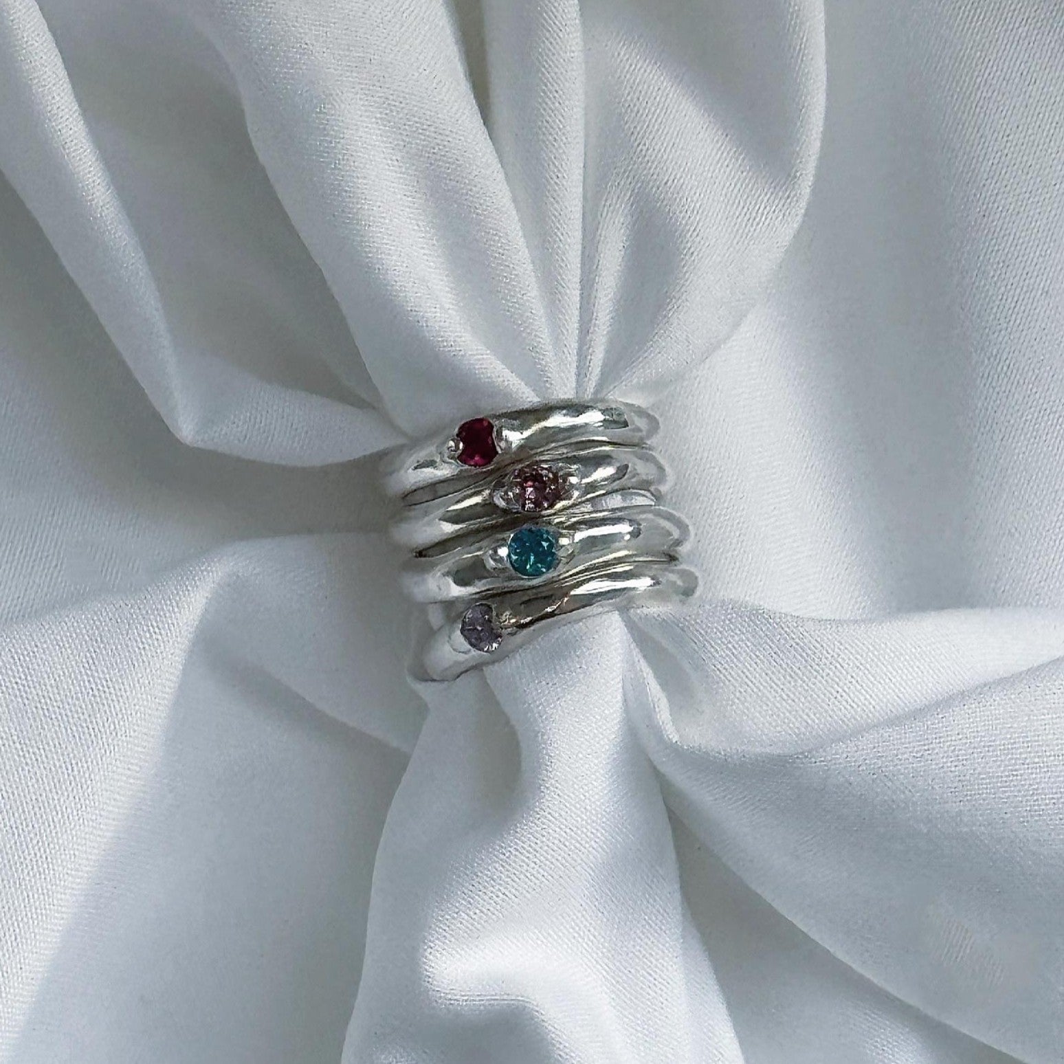 誕生石シルバーリング