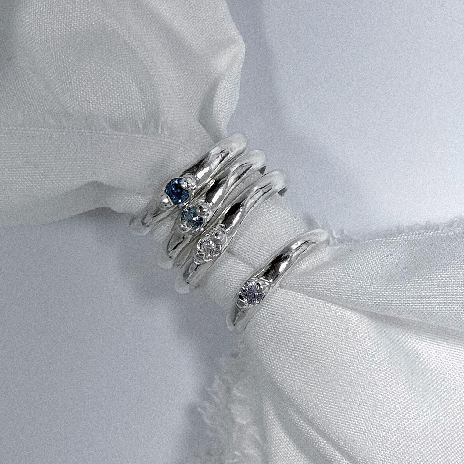 誕生石シルバーリング