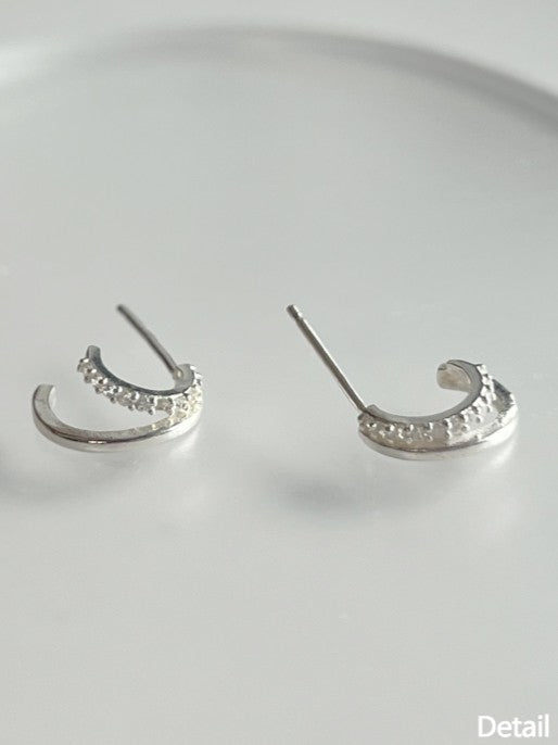 クリアラインフープピアス
