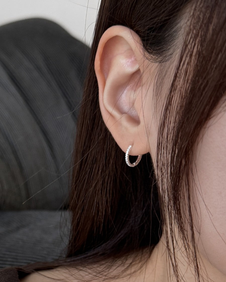 Pave Round Hoop Earrings