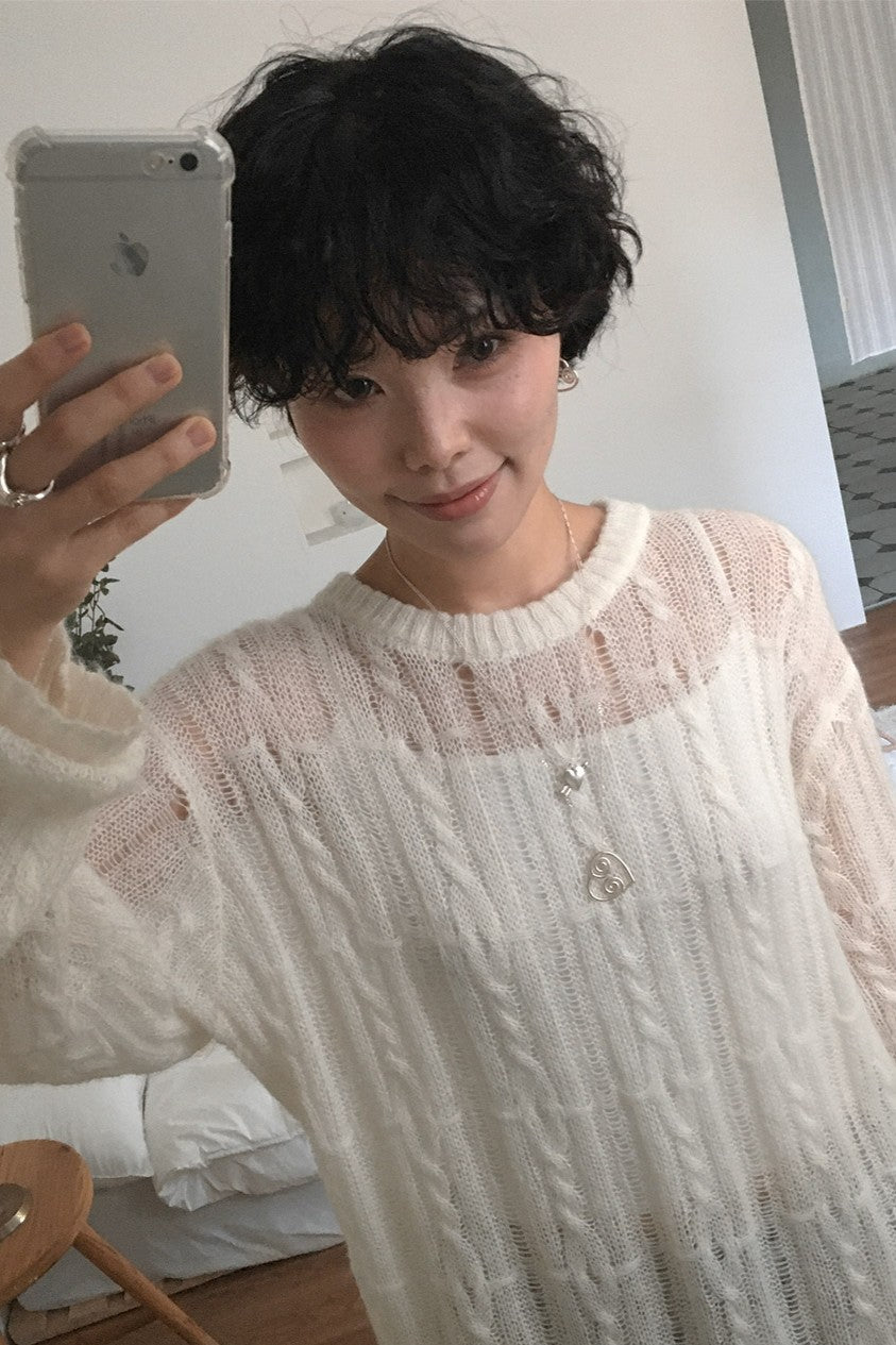 MOOD LOOP HEART LONG NECKLACE