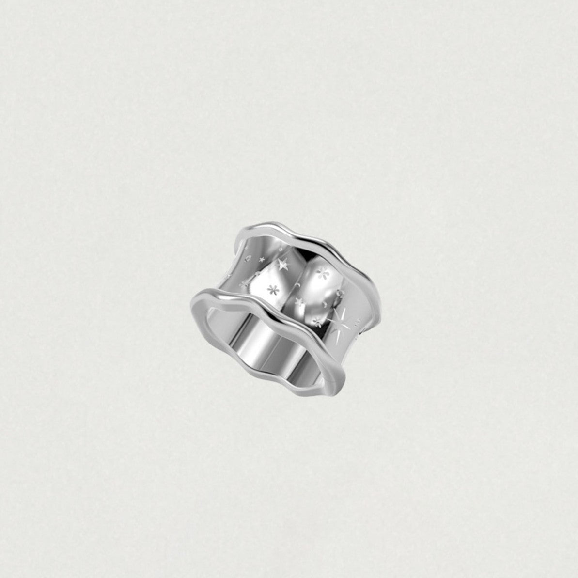 STARLIGHT WAVE BOLD RING