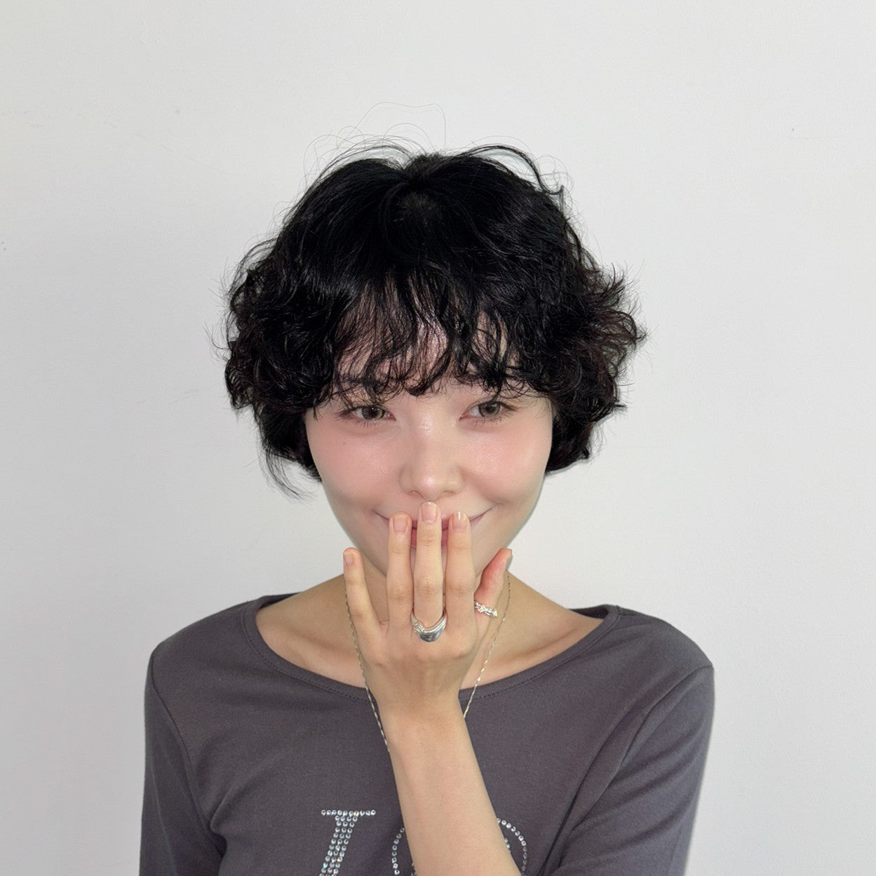 RUCHE ROSE FLOWER WAVE FRILL RING