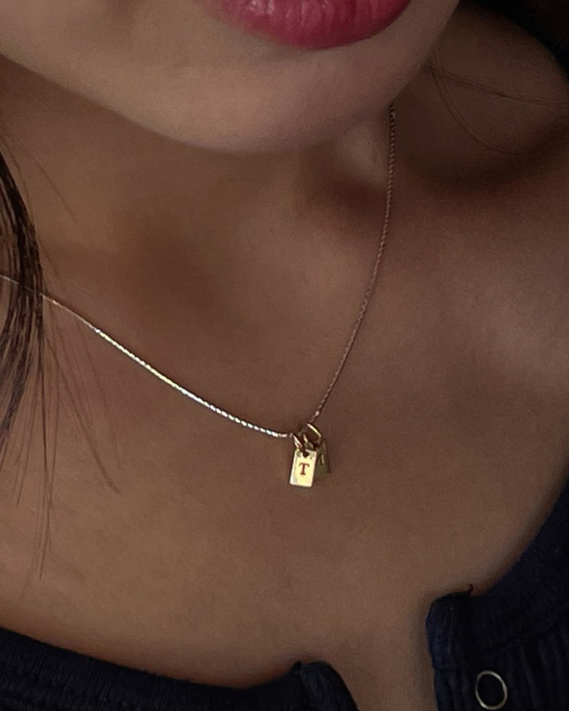 Initial Tag Combination Necklace