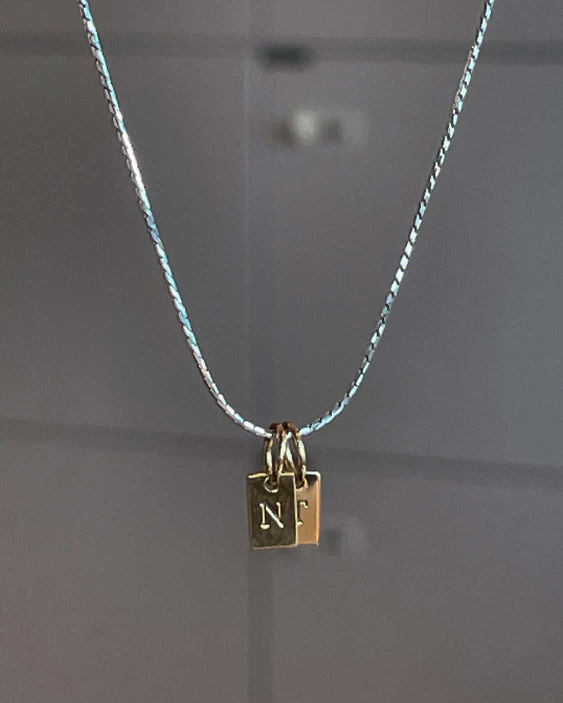 Initial Tag Combination Necklace