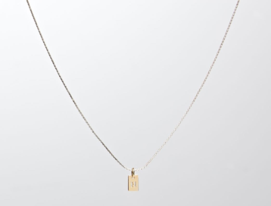 Initial Tag Combination Necklace