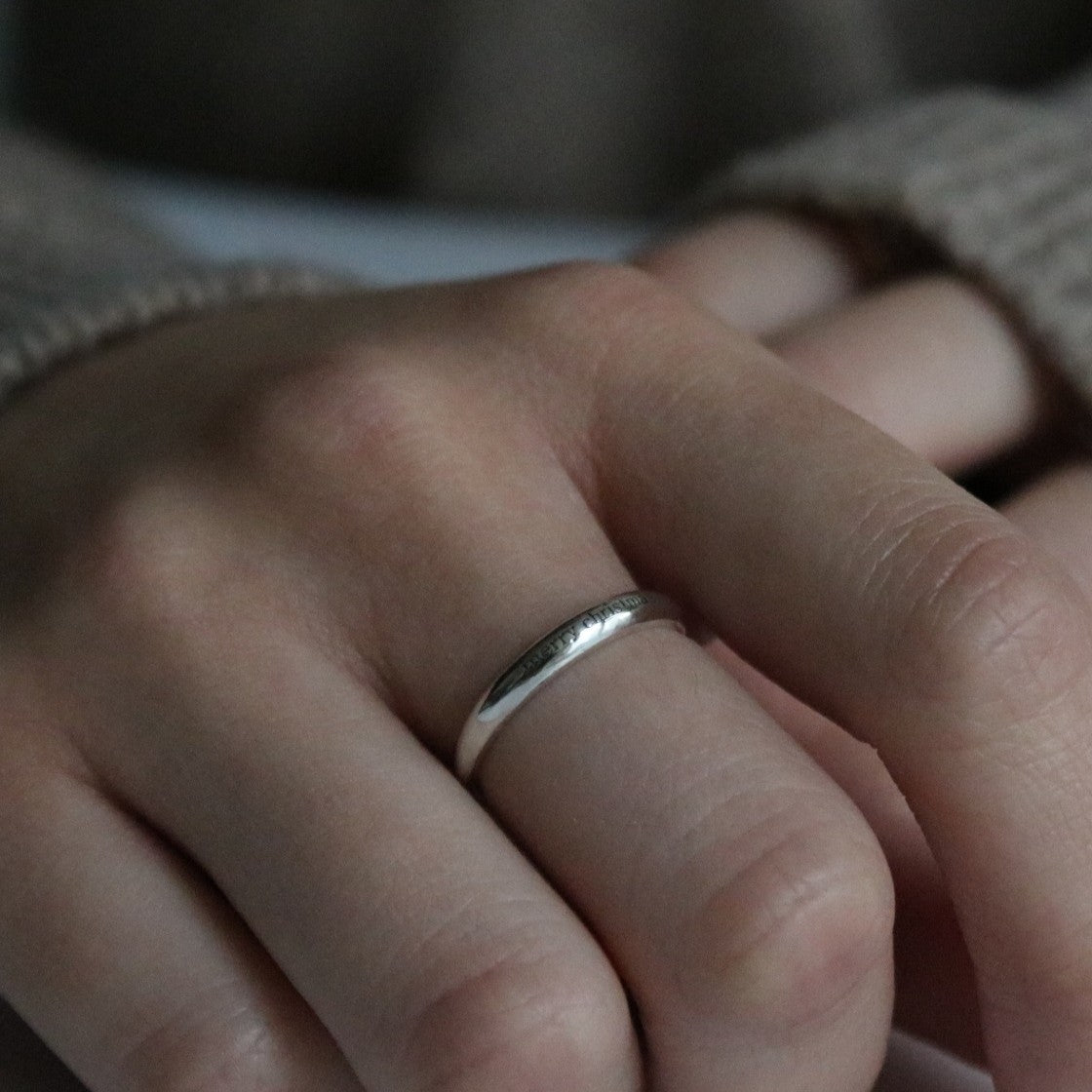 Ring Finger – Free Engraving Couple Ring (925 Silver)