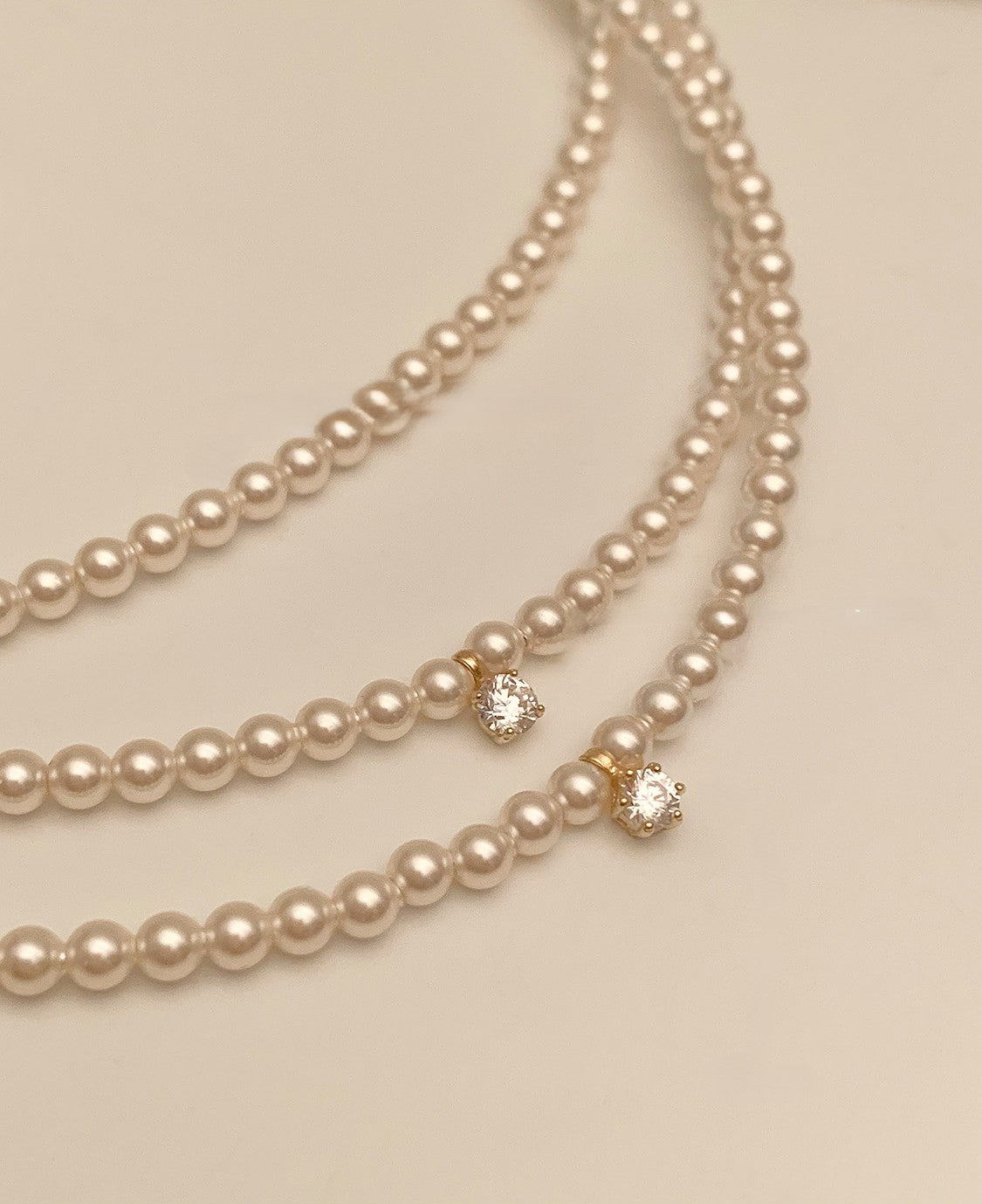 K14 3mm スワロフスキー パール ネックレス / 14K 3mm Swarovski Pearl Necklace