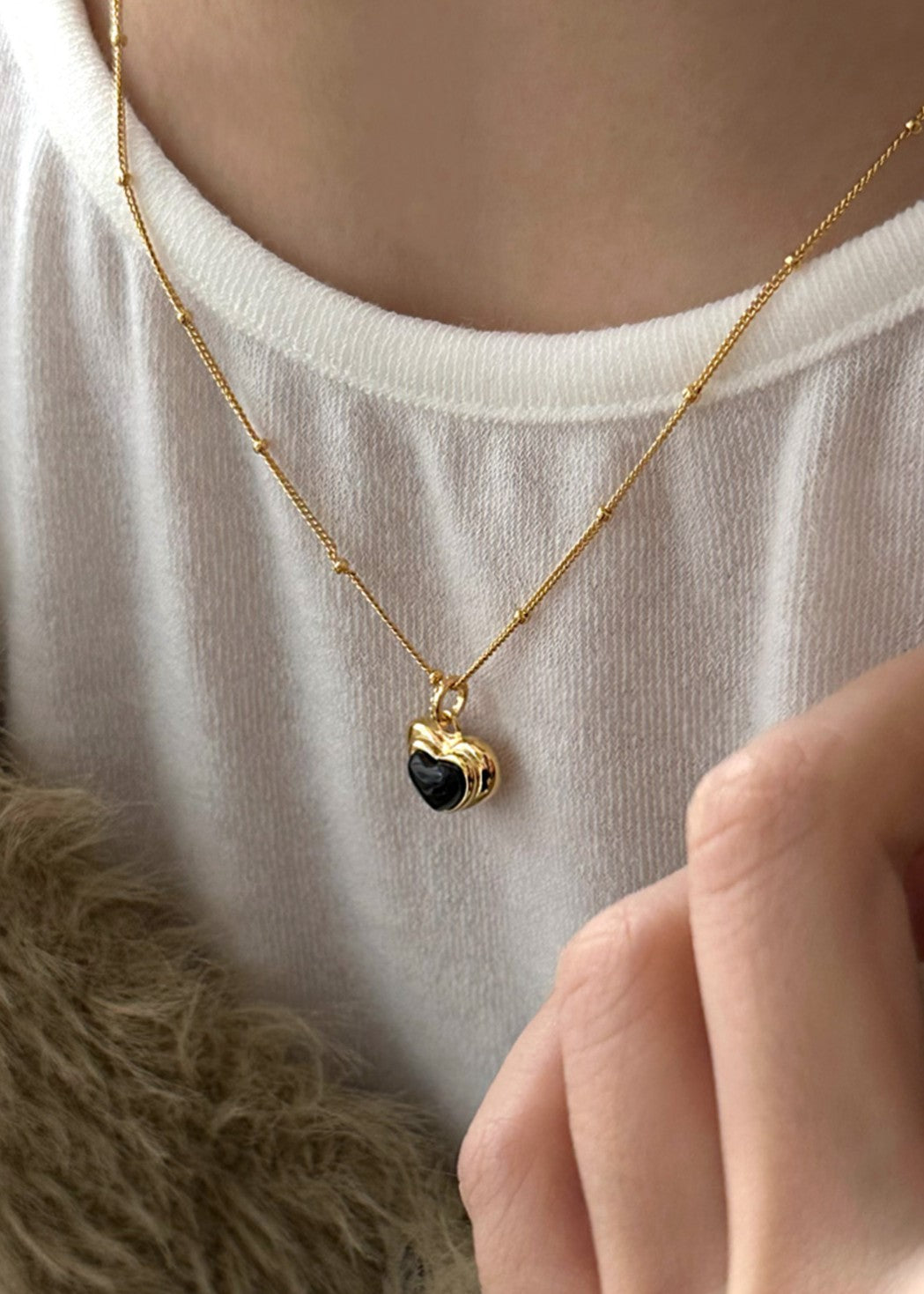 Baby heart necklace