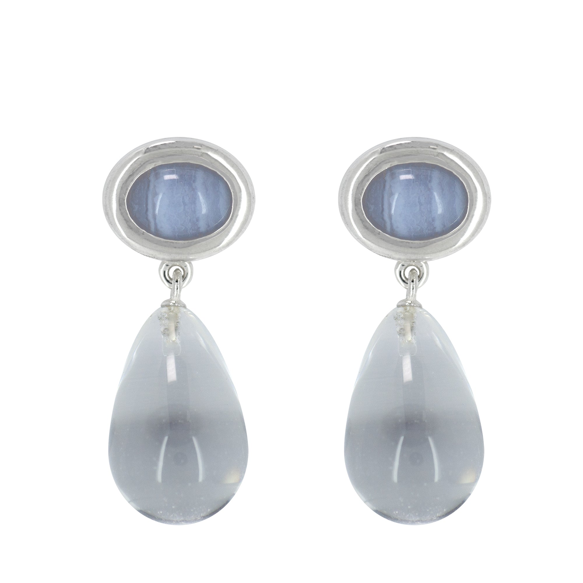 ドロップ オーバル レーク ピアス：ジェムストーン / drop oval lake earring (gemstone)