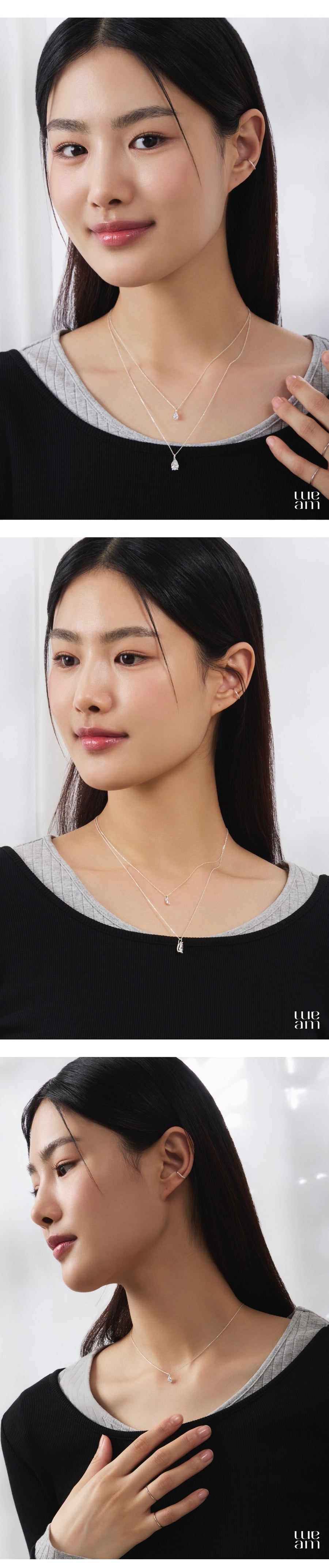 シルバー ペア カット ネックレス / Silver Pear Cut Necklace