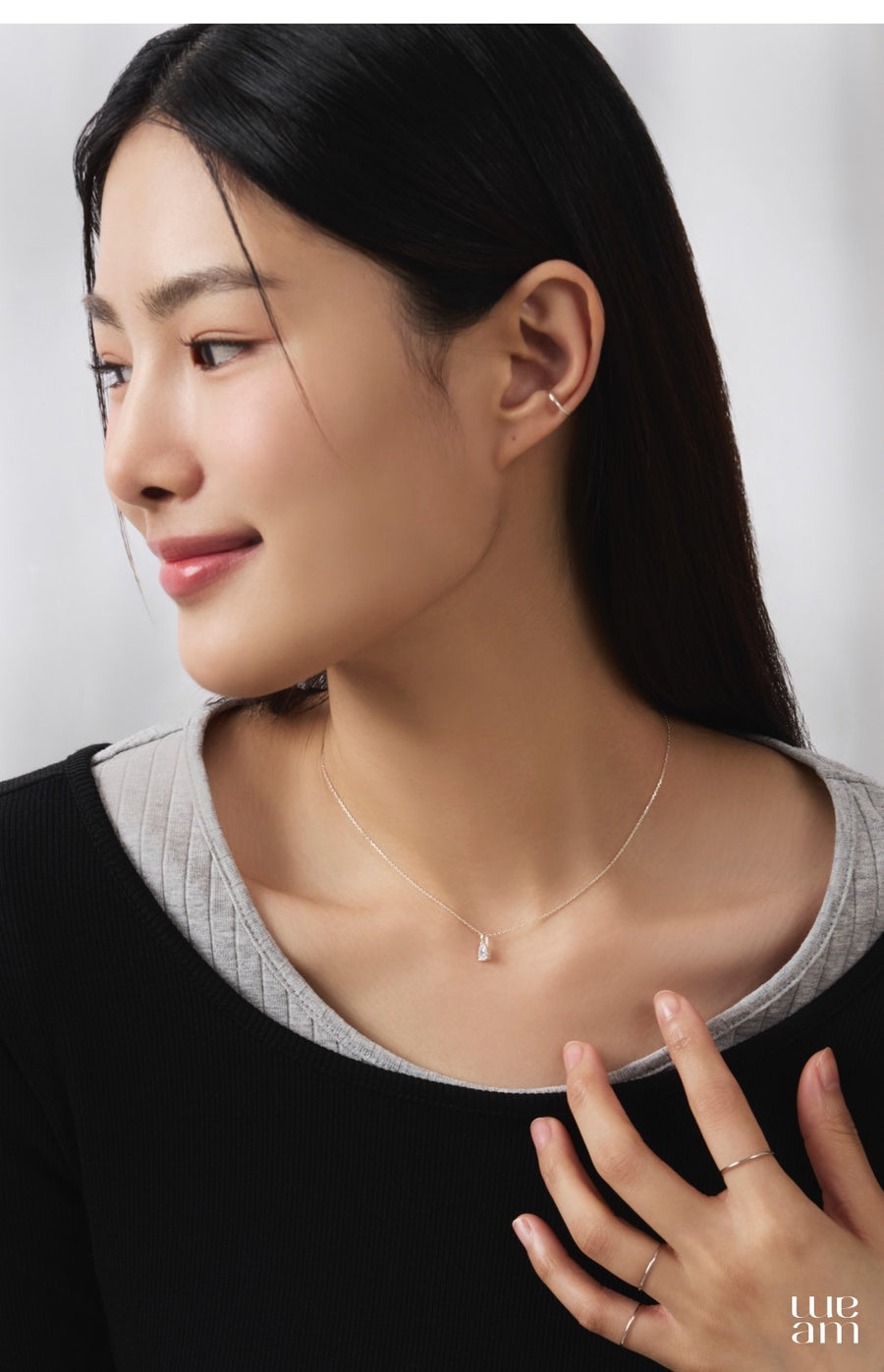 シルバー ペア カット ネックレス / Silver Pear Cut Necklace