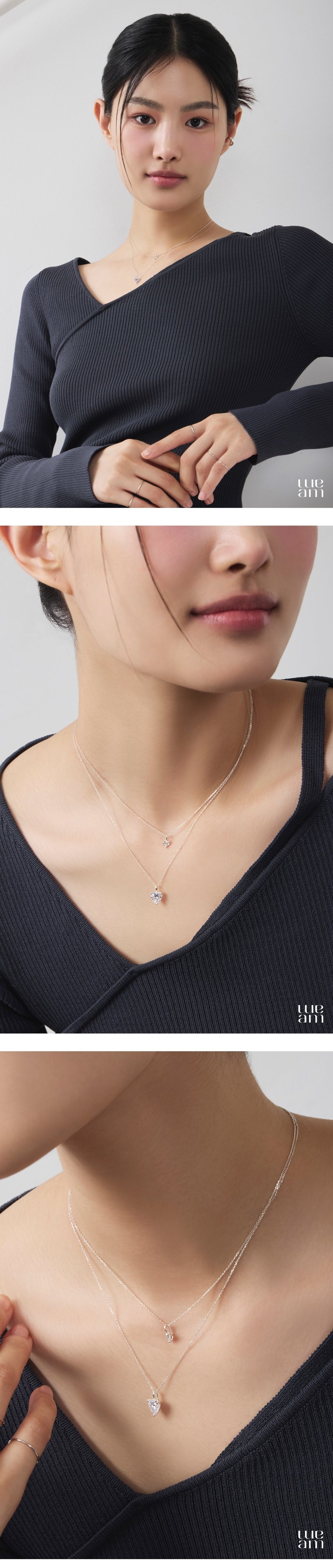 Silver Heart Cut Necklace