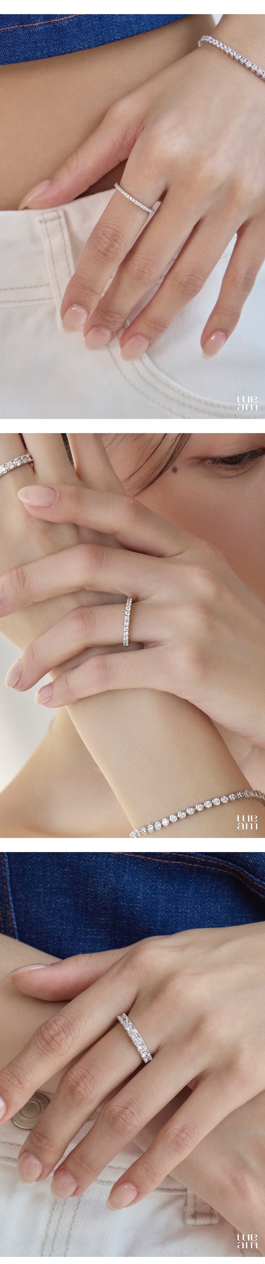 Silver Half Eternity Ring